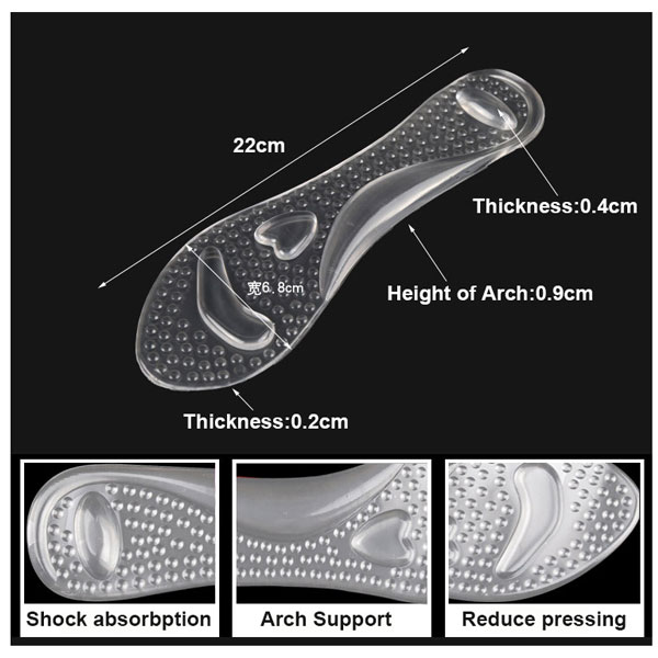 نوع جديد من الرعاية القدم الراحة شفافة لاصقة من مادة البولي يوريثين هلام نعل zg -353