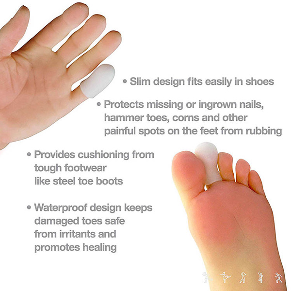 فائق ناعم سليكوون إصبع قدم فاصل حذاء رياضة إصبع قدم غطاء حامي zg -267